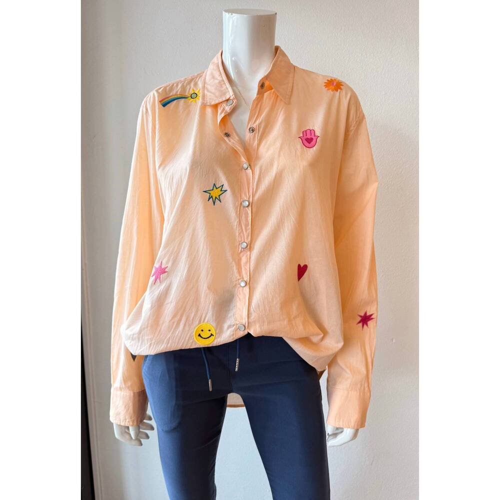 NEW ROMI BASHA peony shirt in orange